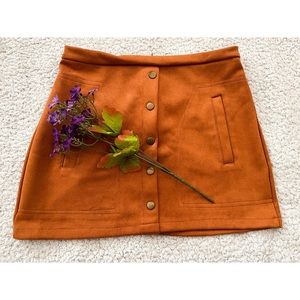 Suede autumn skirt!